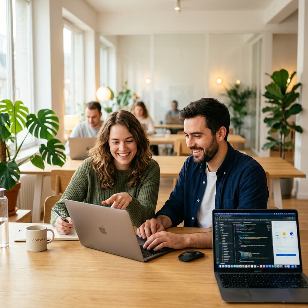 Personas colaborando y mejorando su confianza digital
